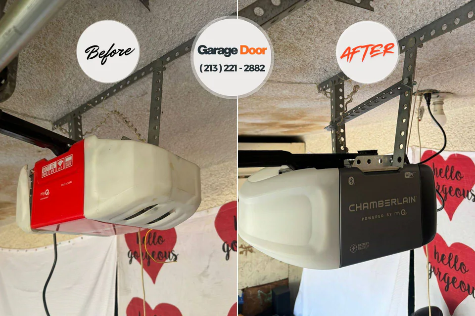 Before and after: garage door repair Magnolia, MS